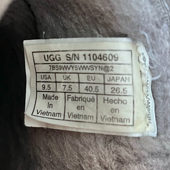 UGG Classic Femme Mini Wedge Boots Slate Gray Suede Size 9.5 Hidden Heel - Picture 2 of 6